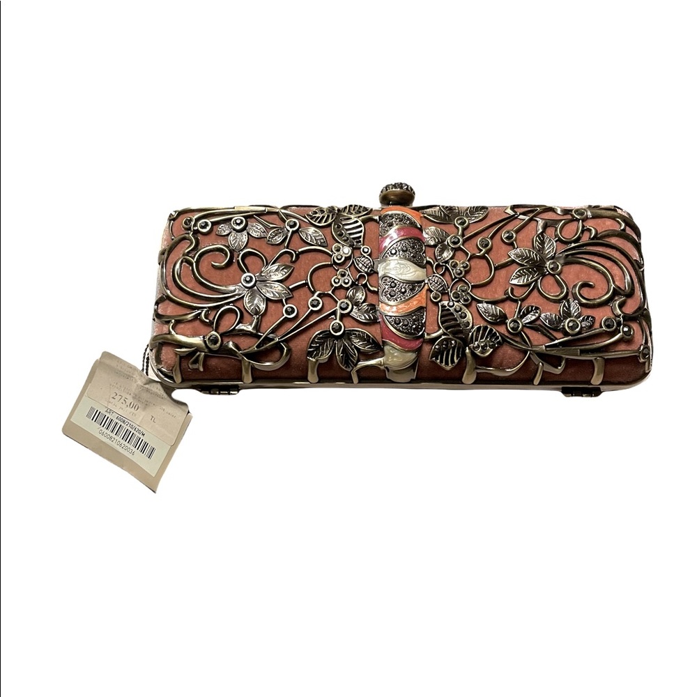 Uterque Velvet Rhinestone Clutch & Evening Bag